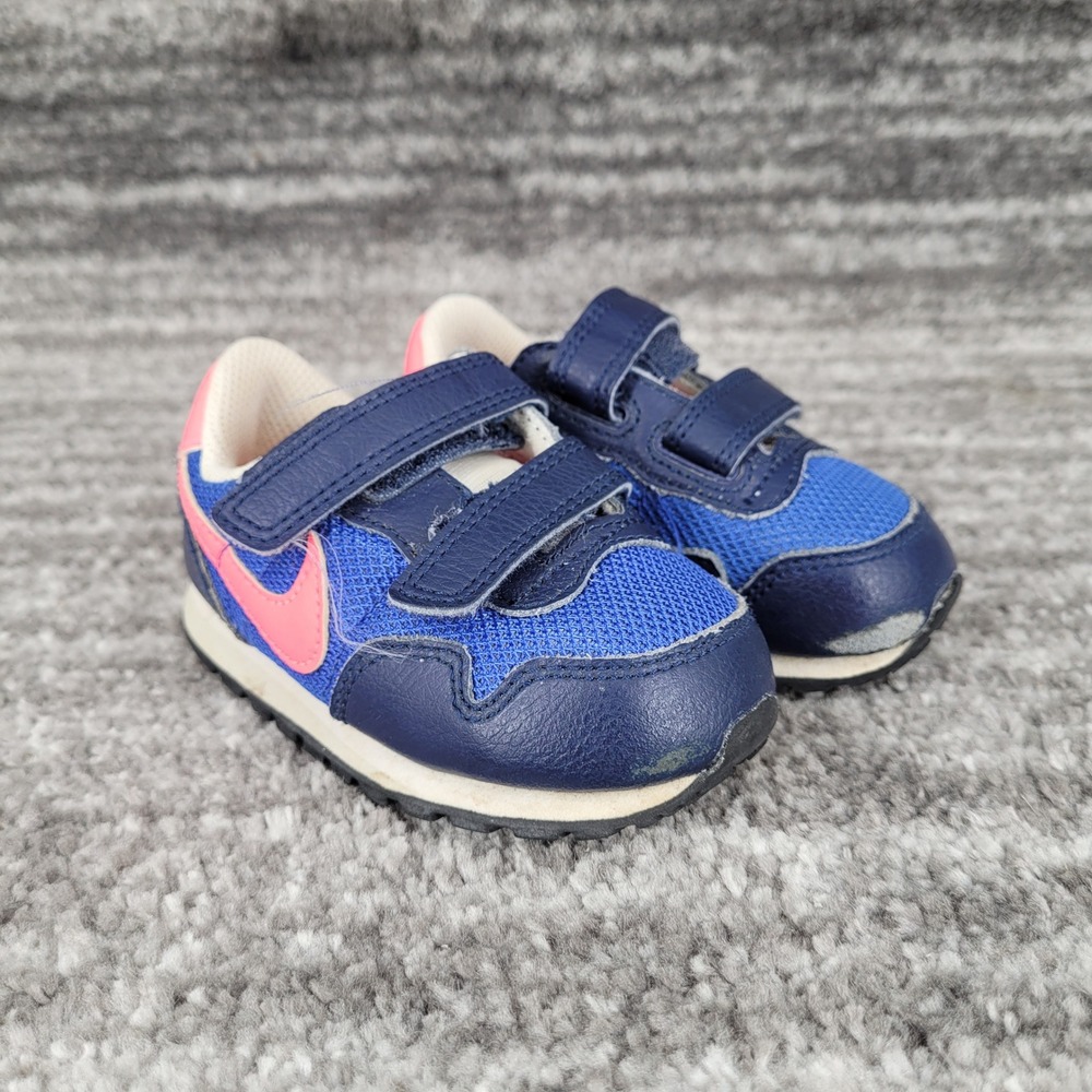 Nike Baby Toddler Shoes Sneakers Blue Pink‎ Velcro Size 5C 2015
